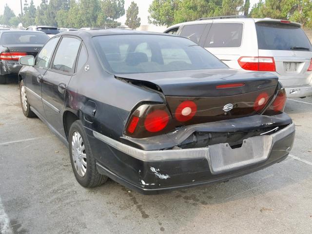 2G1WF52E549282879 - 2004 CHEVROLET IMPALA BLACK photo 3