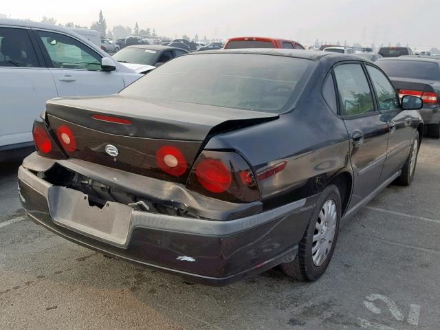 2G1WF52E549282879 - 2004 CHEVROLET IMPALA BLACK photo 4