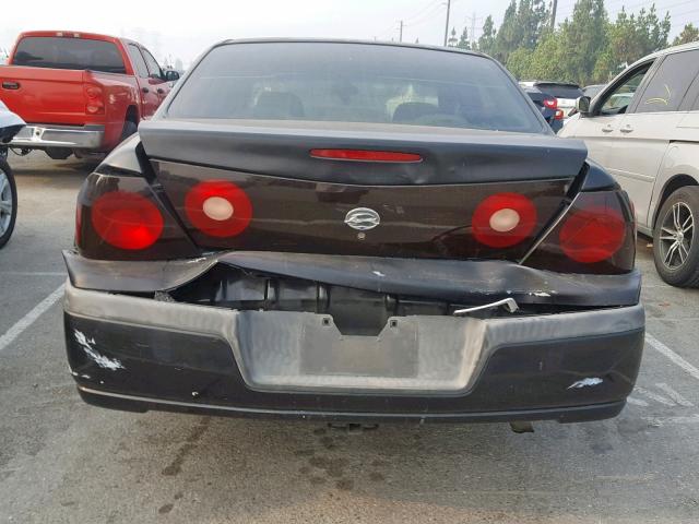 2G1WF52E549282879 - 2004 CHEVROLET IMPALA BLACK photo 9