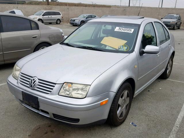 3VWSA29M7YM108757 - 2000 VOLKSWAGEN JETTA GLS SILVER photo 2