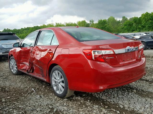 4T1BD1FKXEU108987 - 2014 TOYOTA CAMRY HYBR BURGUNDY photo 3