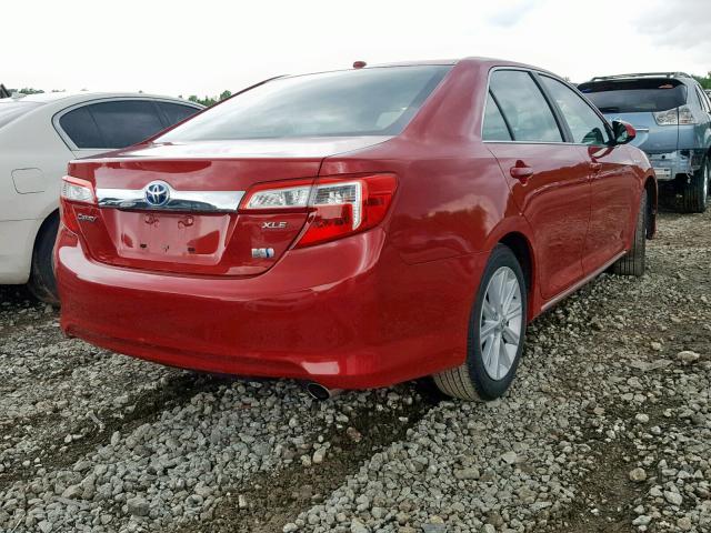 4T1BD1FKXEU108987 - 2014 TOYOTA CAMRY HYBR BURGUNDY photo 4