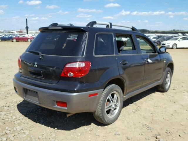 JA4LX31FX6U606883 - 2006 MITSUBISHI OUTLANDER BLACK photo 4