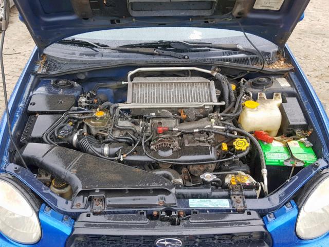 JF1GG29623G806341 - 2003 SUBARU IMPREZA WR BLUE photo 7