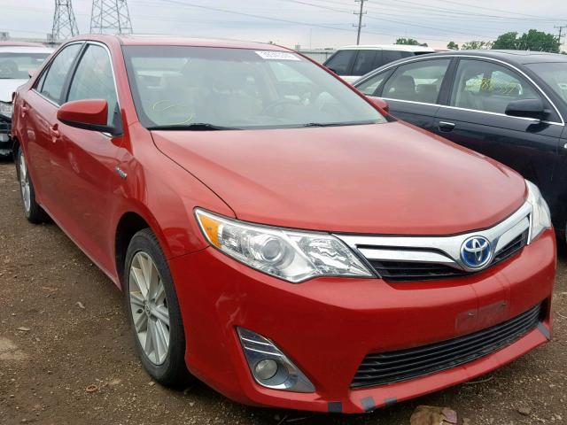 4T1BD1FK3CU029156 - 2012 TOYOTA CAMRY HYBR RED photo 1