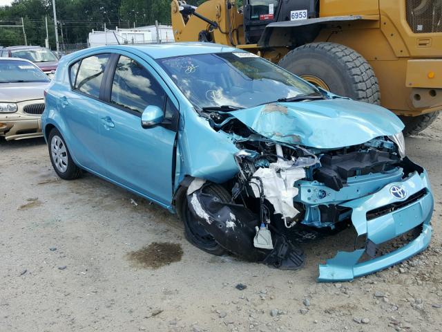 JTDKDTB35D1047336 - 2013 TOYOTA PRIUS C BLUE photo 1