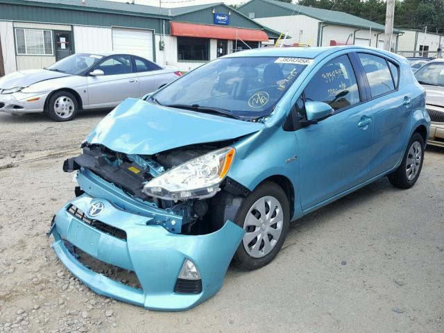 JTDKDTB35D1047336 - 2013 TOYOTA PRIUS C BLUE photo 2