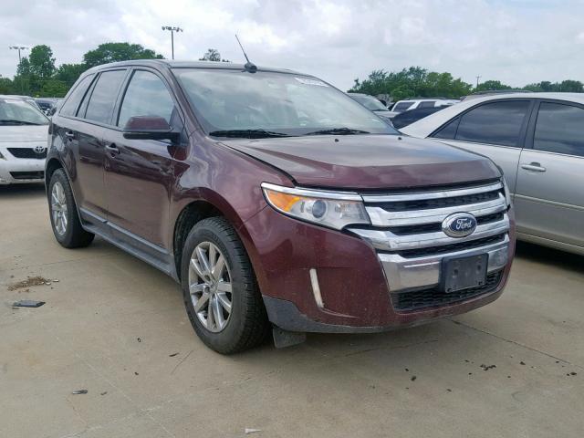 2FMDK3J9XCBA53068 - 2012 FORD EDGE SEL MAROON photo 1