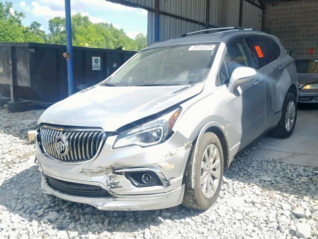 LRBFXBSAXHD039950 - 2017 BUICK ENVISION E SILVER photo 2