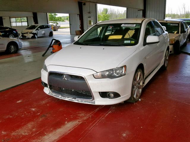 JA32U8FWXEU000321 - 2014 MITSUBISHI LANCER GT WHITE photo 2