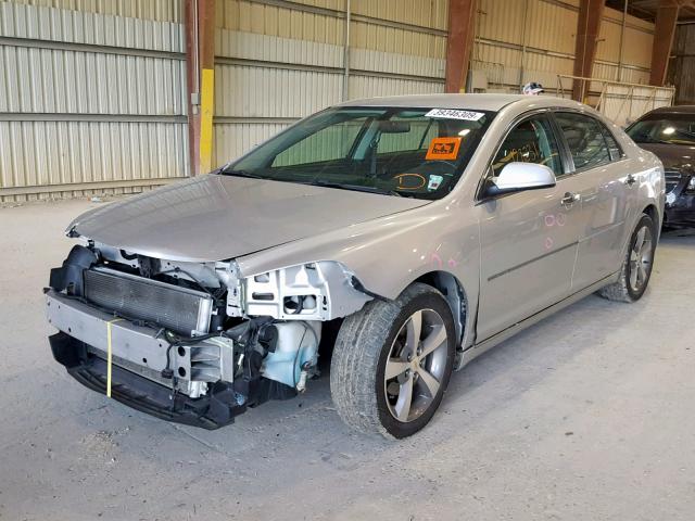 1G1ZC5EU0CF113593 - 2012 CHEVROLET MALIBU 1LT SILVER photo 2