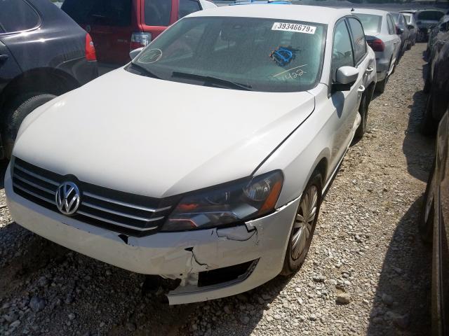 1VWAP7A37EC011422 - 2014 VOLKSWAGEN PASSAT S WHITE photo 2