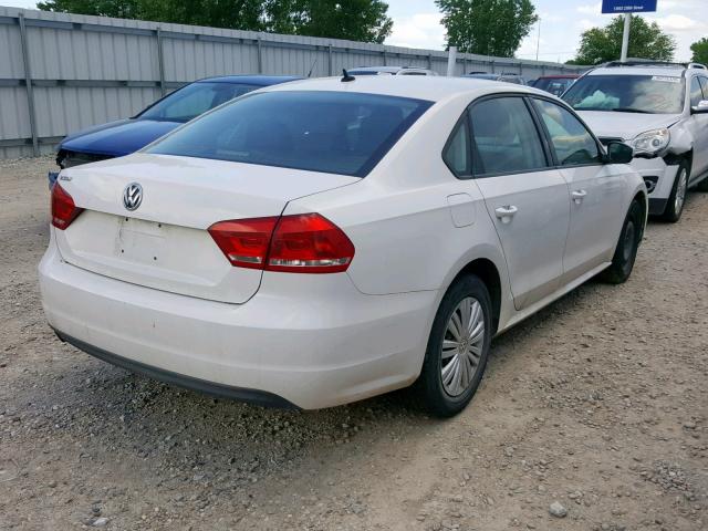 1VWAP7A37EC011422 - 2014 VOLKSWAGEN PASSAT S WHITE photo 4