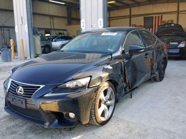 JTHBE1D25E5005411 - 2014 LEXUS IS 350 BLACK photo 2