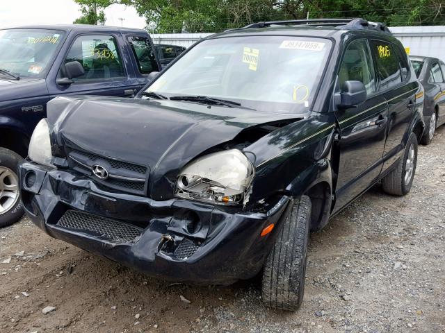 KM8JM12B66U464288 - 2006 HYUNDAI TUCSON GL BLACK photo 2