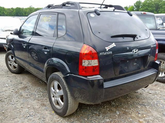 KM8JM12B66U464288 - 2006 HYUNDAI TUCSON GL BLACK photo 3