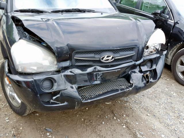 KM8JM12B66U464288 - 2006 HYUNDAI TUCSON GL BLACK photo 9