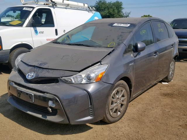 JTDZN3EU9FJ019624 - 2015 TOYOTA PRIUS V GRAY photo 2