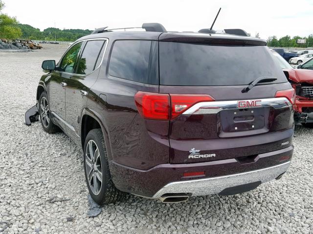 1GKKNXLSXJZ133284 - 2018 GMC ACADIA DEN MAROON photo 3