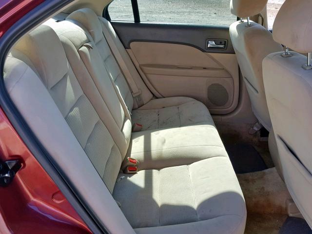 3FAFP08146R173084 - 2006 FORD FUSION SEL RED photo 6