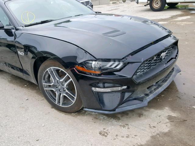 1FA6P8CF0J5106446 - 2018 FORD MUSTANG GT BLACK photo 9