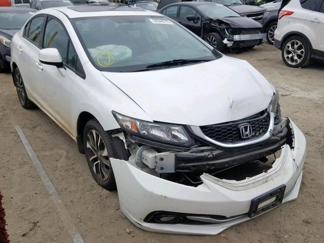 19XFB2F97DE200084 - 2013 HONDA CIVIC EXL WHITE photo 1