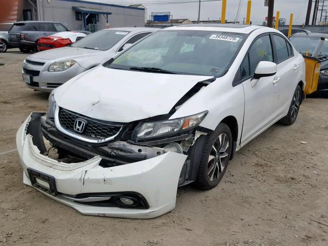 19XFB2F97DE200084 - 2013 HONDA CIVIC EXL WHITE photo 2