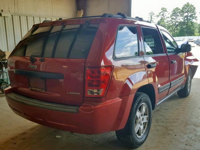 1J4GS48N65C505203 - 2005 JEEP GRAND CHER RED photo 4