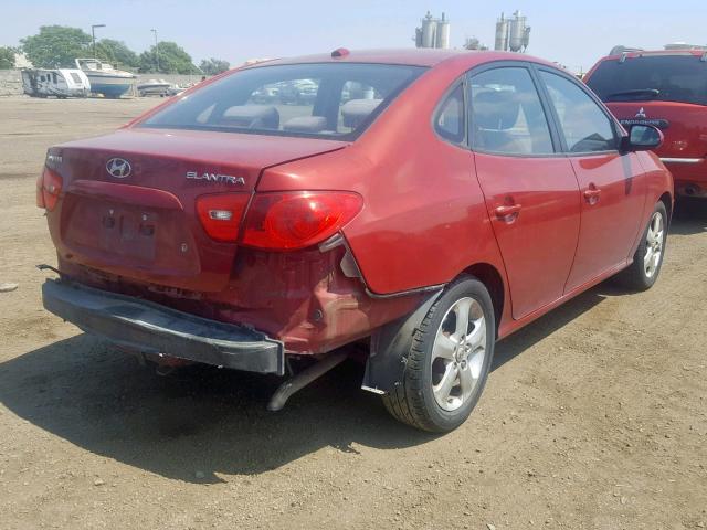 KMHDU46D68U315540 - 2008 HYUNDAI ELANTRA GL RED photo 4