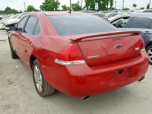 2G1WD58C781256607 - 2008 CHEVROLET IMPALA SUP Қызыл фото 3