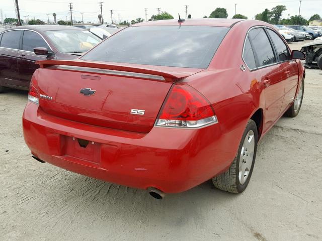 2G1WD58C781256607 - 2008 CHEVROLET IMPALA SUP Қызыл фото 4