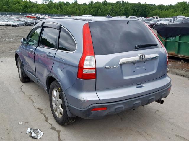 JHLRE48737C003536 - 2007 HONDA CR-V EXL BLUE photo 3