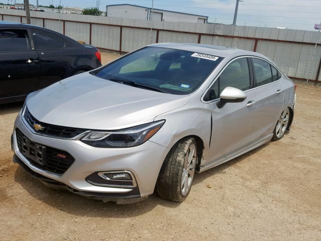 1G1BF5SM7H7155130 - 2017 CHEVROLET CRUZE PREM SILVER photo 2