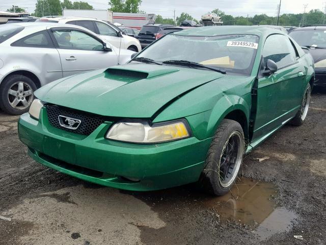 1FAFP42X11F212577 - 2001 FORD MUSTANG GT GREEN photo 2