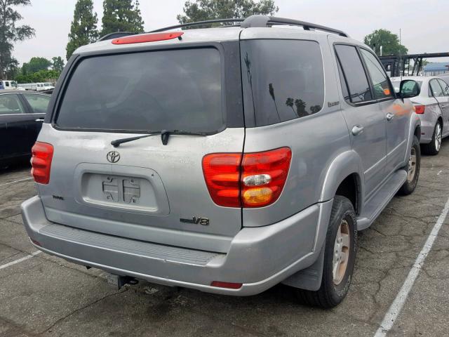 5TDZT38A62S094690 - 2002 TOYOTA SEQUOIA LI SILVER photo 4