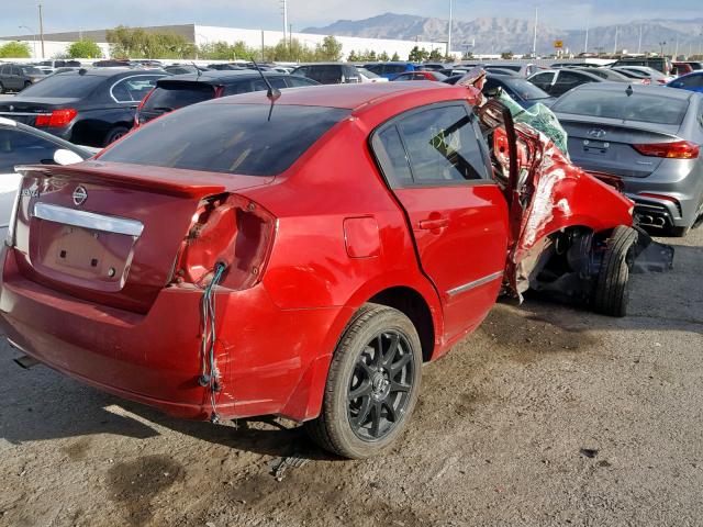 3N1AB6AP8AL664051 - 2010 NISSAN SENTRA 2.0 BURGUNDY photo 4