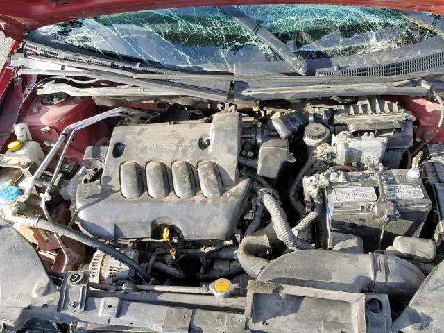 3N1AB6AP8AL664051 - 2010 NISSAN SENTRA 2.0 BURGUNDY photo 7