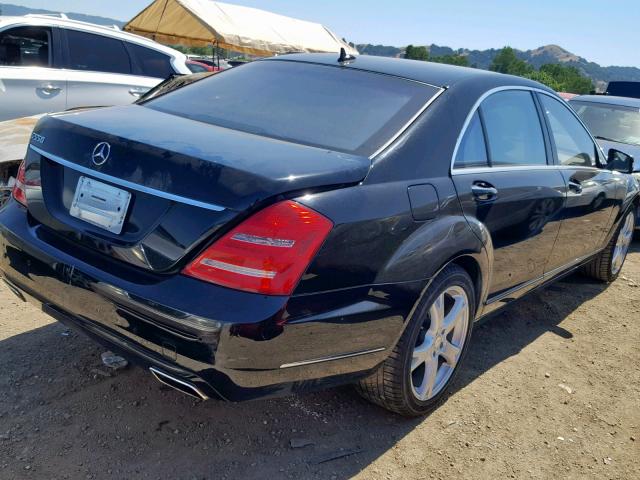 WDDNG7DBXDA507922 - 2013 MERCEDES-BENZ S 550 BLACK photo 4