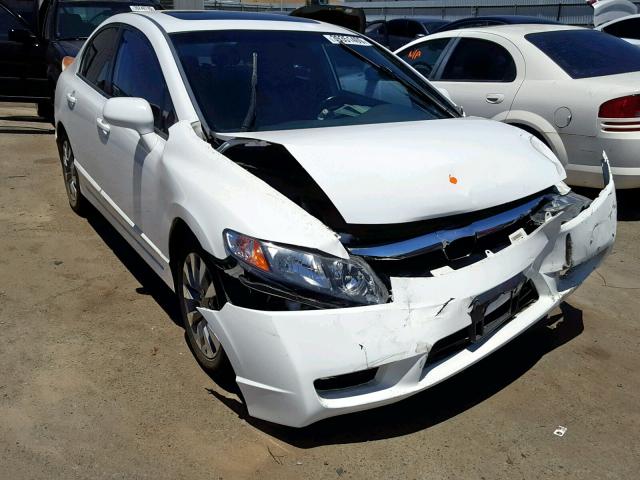 2HGFA16989H521318 - 2009 HONDA CIVIC EXL WHITE photo 1