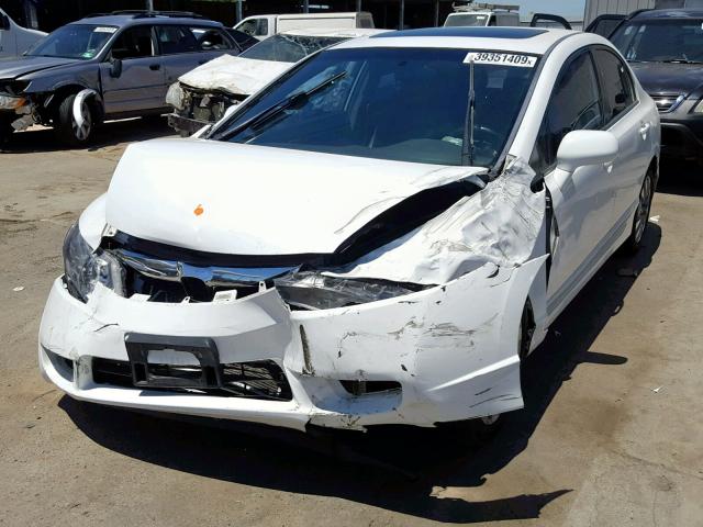 2HGFA16989H521318 - 2009 HONDA CIVIC EXL WHITE photo 2