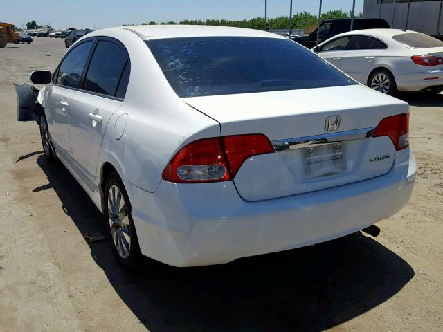 2HGFA16989H521318 - 2009 HONDA CIVIC EXL WHITE photo 3