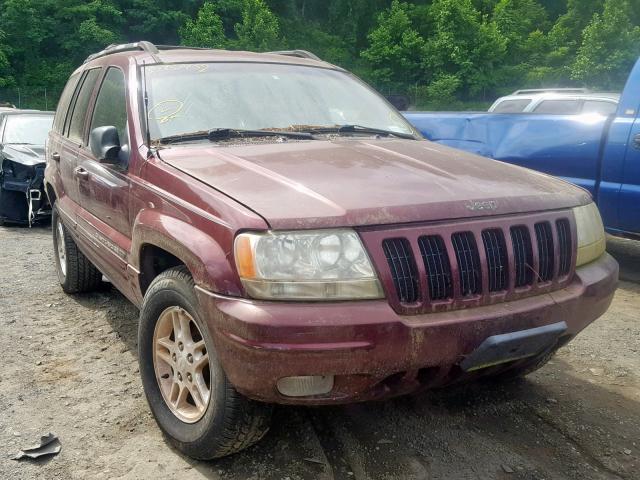 1J4G258S0YC299862 - 2000 JEEP GRAND CHER RED photo 1