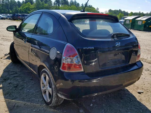 KMHCN36C18U087974 - 2008 HYUNDAI ACCENT SE BLACK photo 3