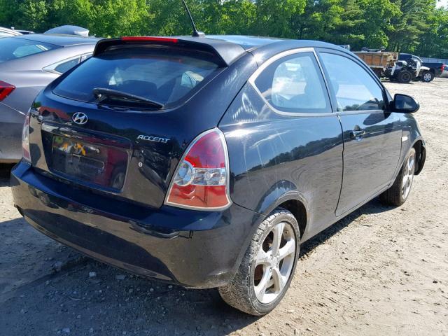 KMHCN36C18U087974 - 2008 HYUNDAI ACCENT SE BLACK photo 4