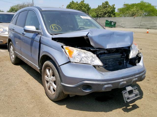 JHLRE48728C045715 - 2008 HONDA CR-V EXL BLUE photo 1