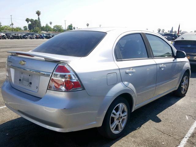 KL1TG5DE4BB232658 - 2011 CHEVROLET AVEO LT SILVER photo 4