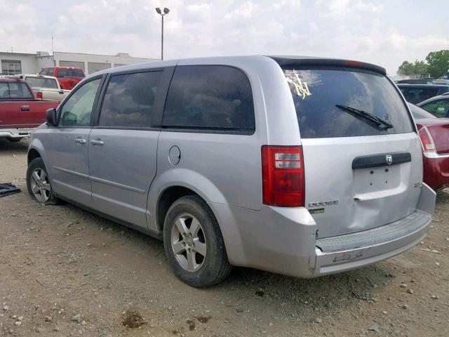 2D8HN44EX9R600241 - 2009 DODGE MINIVAN SILVER photo 3