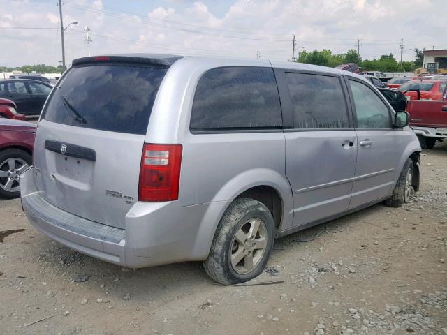 2D8HN44EX9R600241 - 2009 DODGE MINIVAN SILVER photo 4