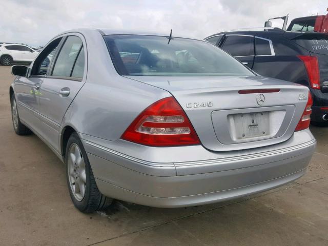 WDBRF61J92F161719 - 2002 MERCEDES-BENZ C 240 SILVER photo 3