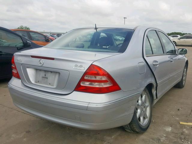 WDBRF61J92F161719 - 2002 MERCEDES-BENZ C 240 SILVER photo 4